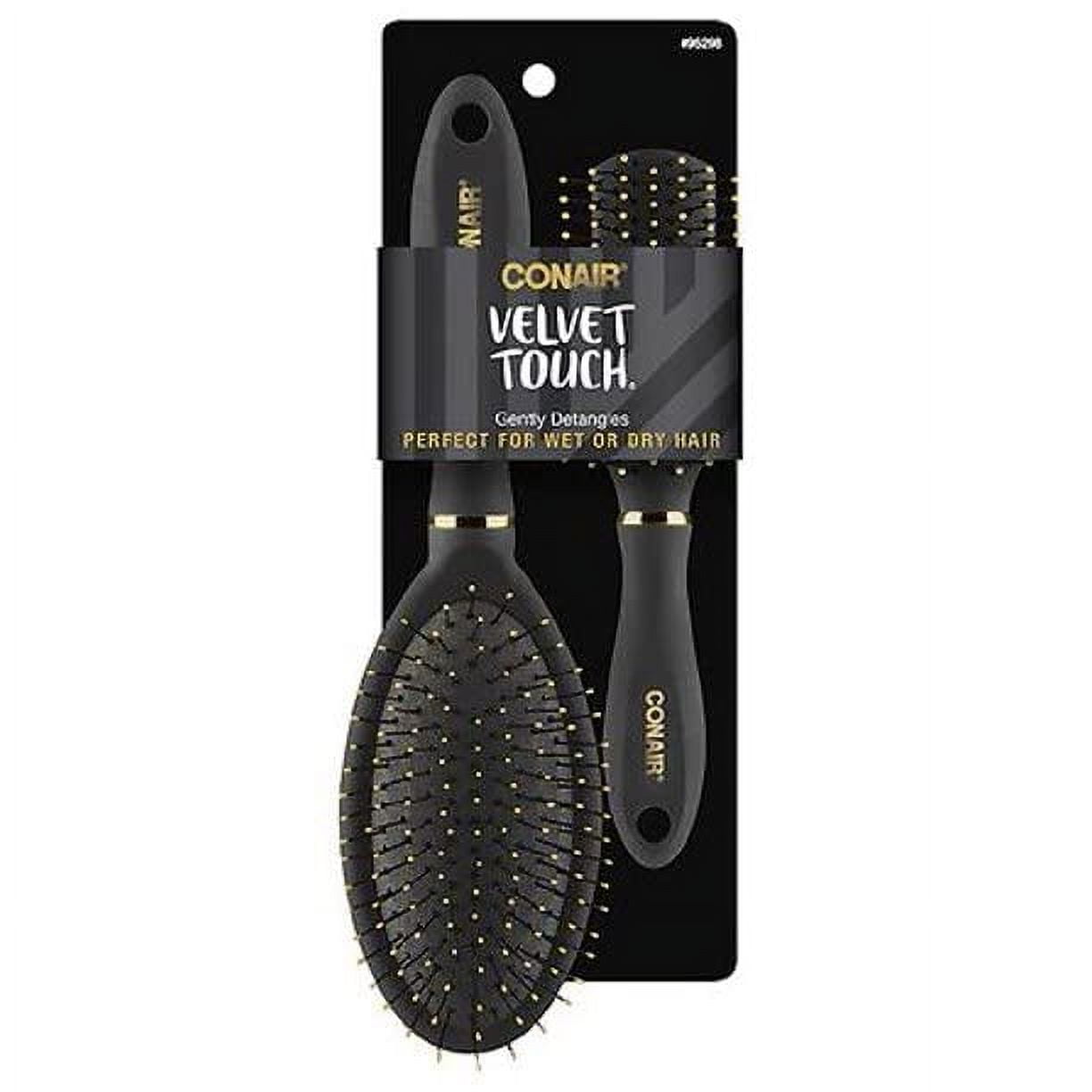 Conair Velvet Touch Cushion Brush & Mid Size All Purpose Brush, Value