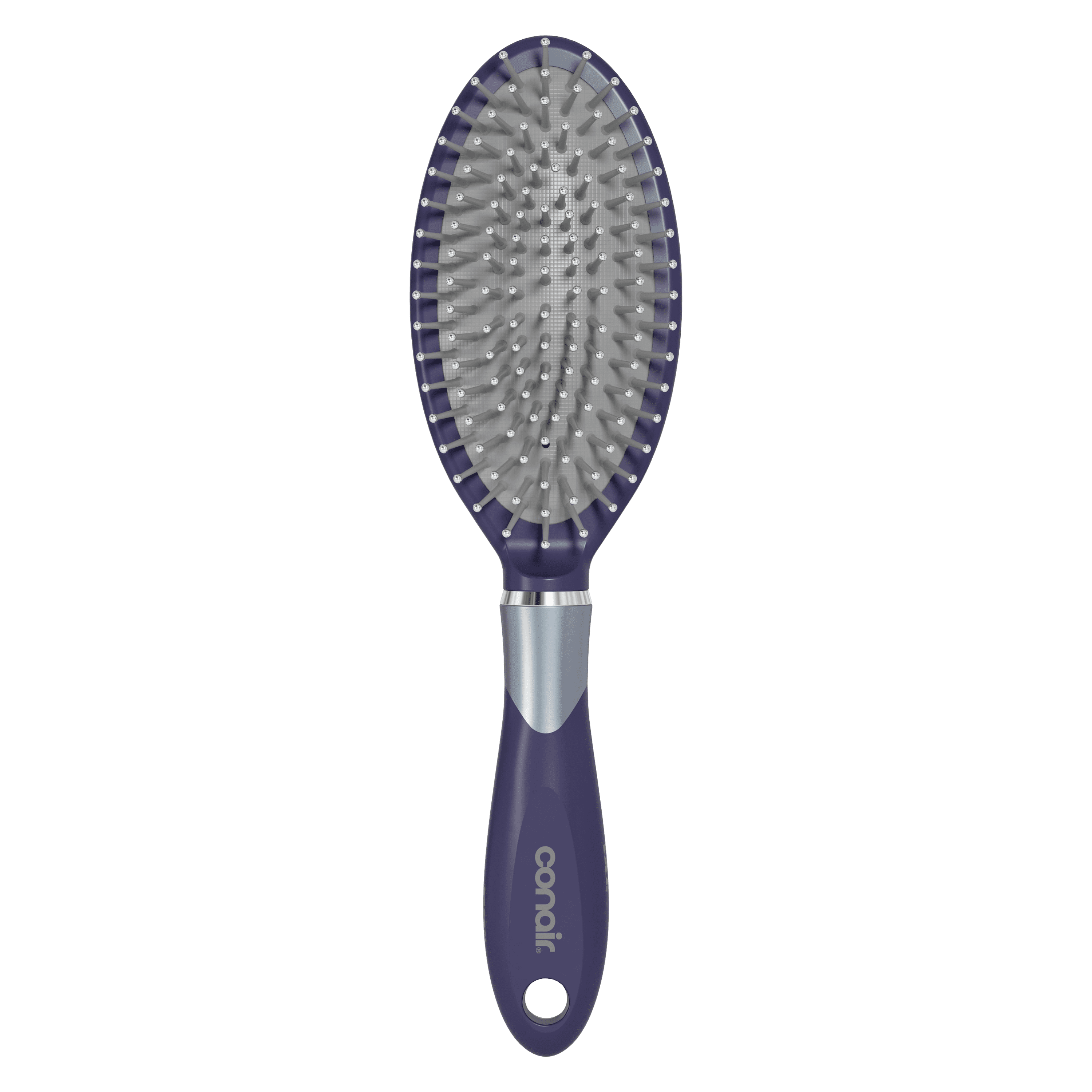 Conair Totally Smooth Finish Metal Bristle Cushion Hair Brush, All Hair Types, 1 Count