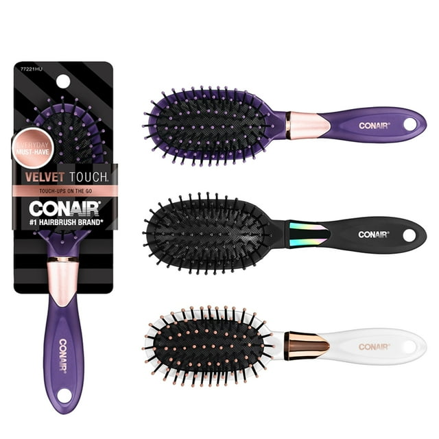 Conair Velvet Touch TravelSize Cushion Hairbrush with SoftTouch
