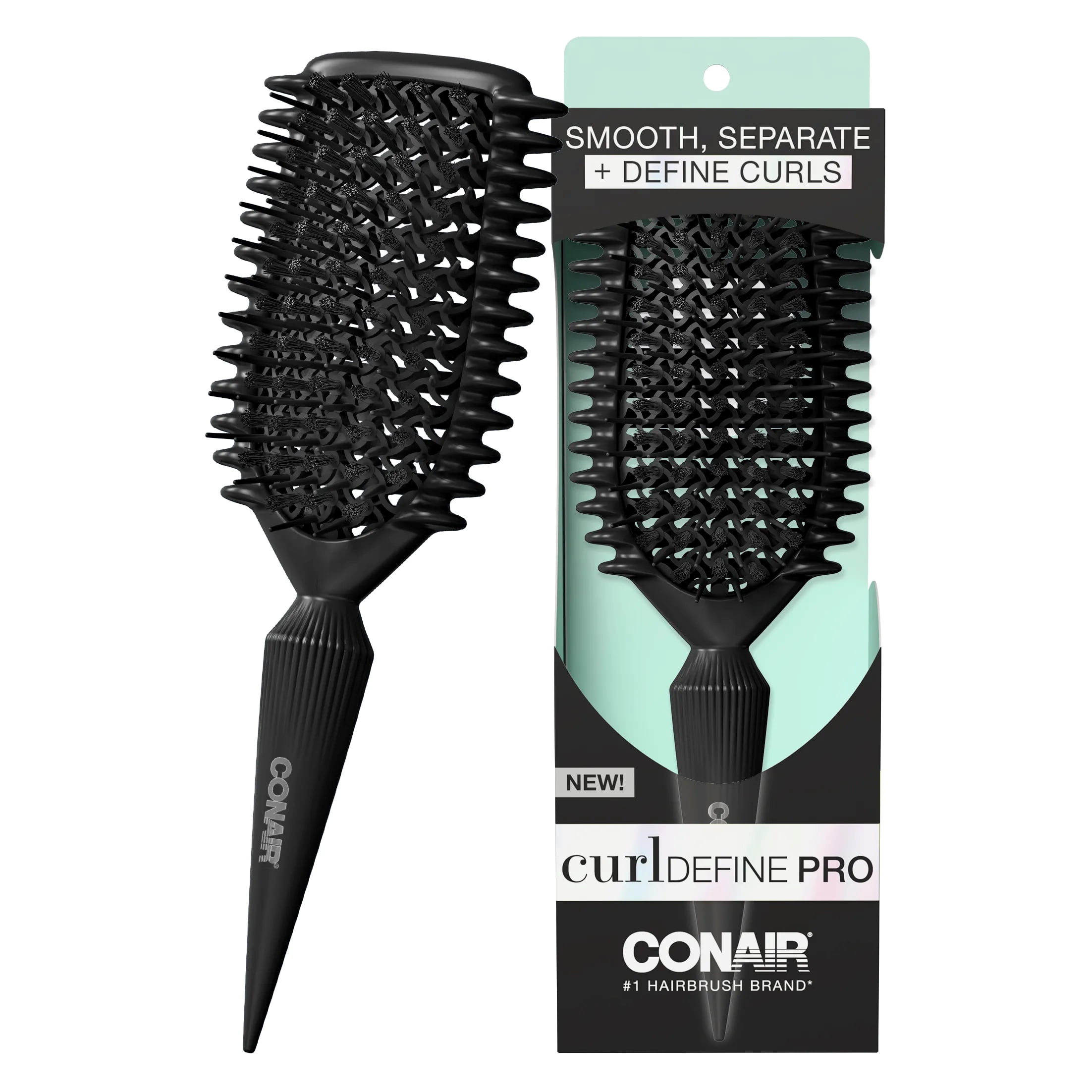Conair Curl Define Pro Cushion Hair Brush, Black - Walmart.com