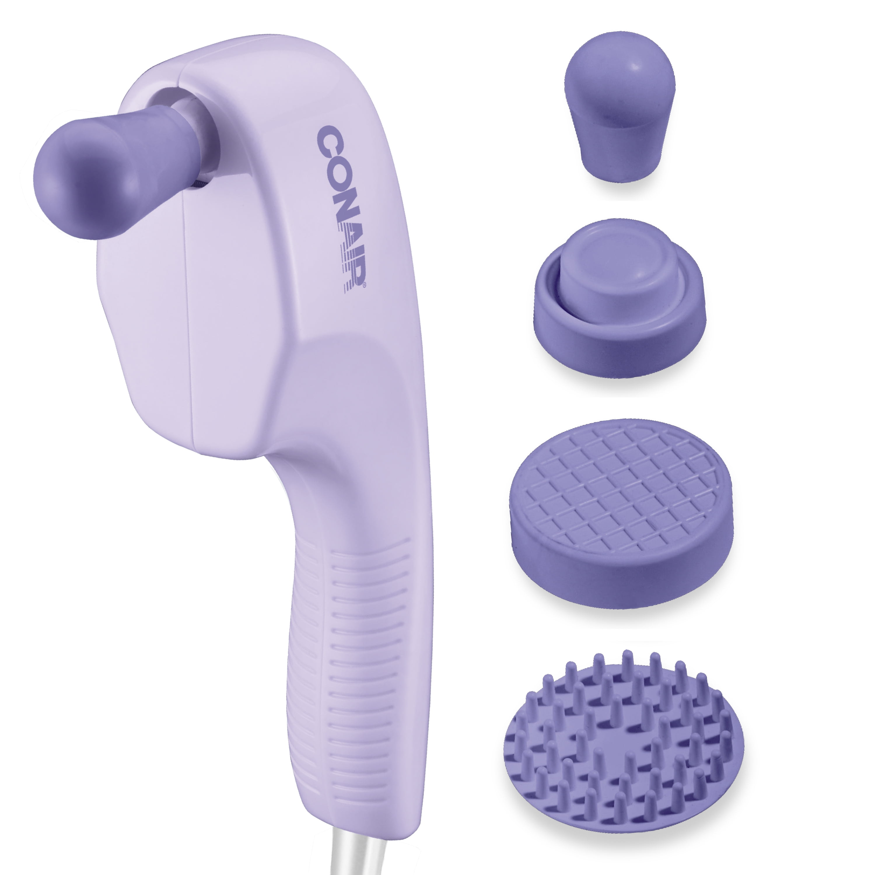 Conaircare® Touch N Tone Handheld Massager W 4 Attachments Lavender Hm8wl22