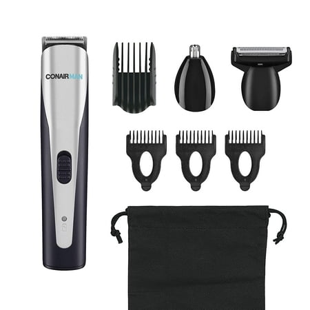 Conair - Conairman All-in-One Face & Body Rechargeable Hair Trimmer Wet/Dry - Silver
