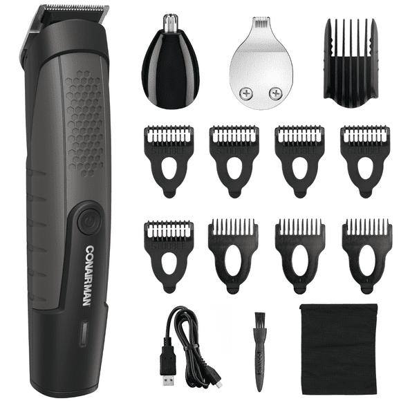 ConairMAN Lithium-Ion Battery-Powered All-in-One Hair Trimmer Set, 16 Piece