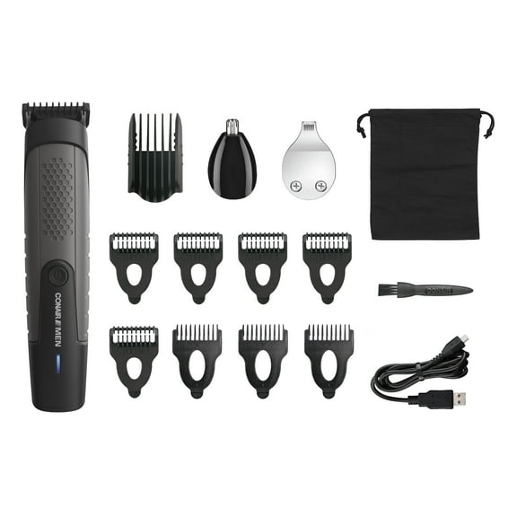 Conair Lithium-Ion Battery-Powered All-in-One Hair Trimmer Set, 16 Piece