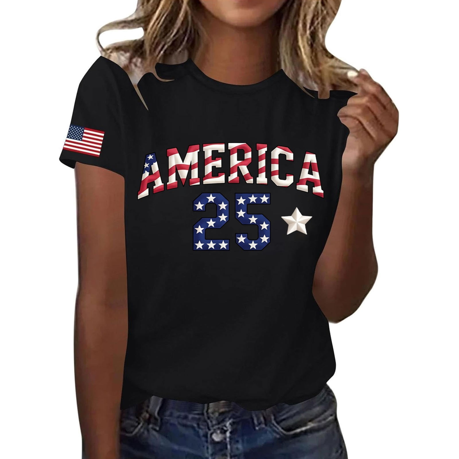 Conairie 250 Years American Flag Shirt for Women 250th Anniversary USA ...