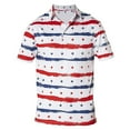 thumbnail image 1 of Conairie 4th of July Shirts For Mens American Flag Print Collared Button Down Short Sleeve Shirt Loose Casual Basic Work Tee Vacation Clothes White L, 1 of 3