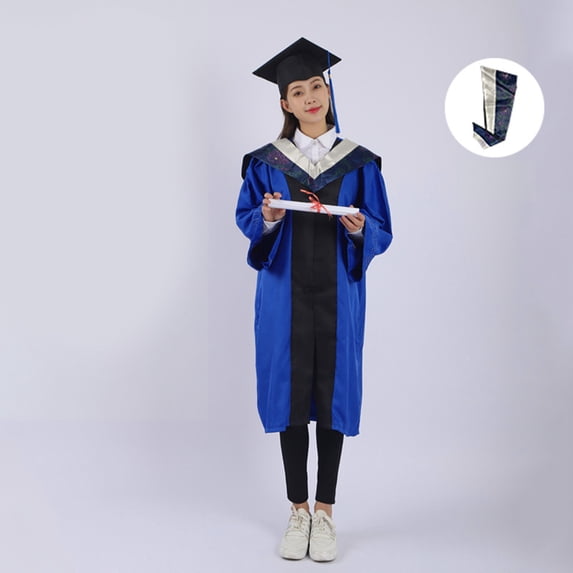 Conairie Adult Unisex Graduation Cap and Gown with Tassel Set for High School and University Silver L