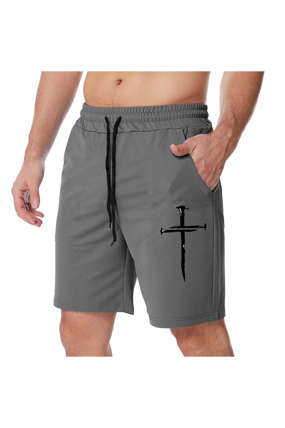 Athletic Shorts for Men Solid Loose Drawstring Quick Dry Elastic Running Shorts Comfortable Summer Lounge Shorts With Pockets Grey L