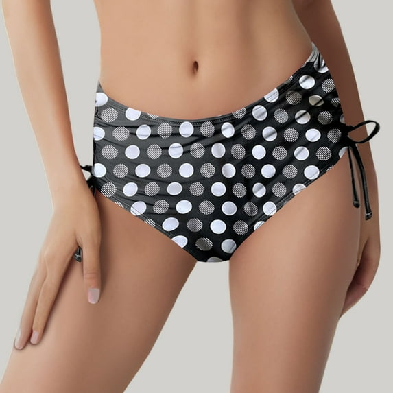 Conairie Bikini Bottoms For Women Full Coverage High Cut Bathing Suit Comfortable Ruched Scrunch Swim Bottom Dark Gray S