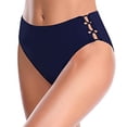 thumbnail image 1 of Conairie Bikini Bottoms For Women Full Coverage High Cut Bathing Suit Lightweight Ruched Scrunch Swimsuit Bottom Navy S, 1 of 4