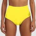 thumbnail image 1 of Conairie Bikini Bottoms For Women High Cut Tummy Control Swimsuit Ruched Scrunch Swim Bottom Yellow XL, 1 of 4