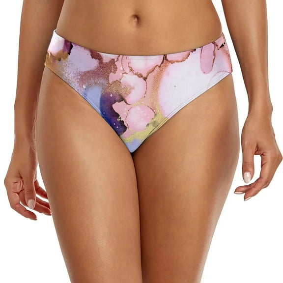 Conairie Bikini Bottoms For Womens Full Coverage High Waisted Swimsuit Ruched Scrunch Swim Bottom Blue XL