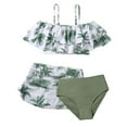 thumbnail image 1 of Conairie Bikini Sets For Girl 3 Piece Tankini Top And Bottom Bathing Suit Outfit Comfortable Swimsuit Summer Beach Swimwear Green, 1 of 7
