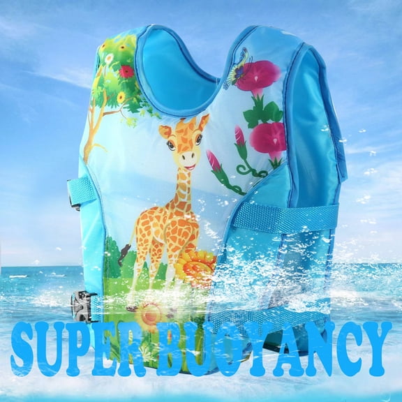 Conairie Boy Girl Swim Vest Comfortable Swimming Aid With Adjustable Safety Strap Learn To Swim Float Jackets Great For Pool Sky Blue