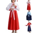 thumbnail image 1 of Conairie Boys Girls Hanfu Dresses Chinese Style Wide Sleeves Tai Chi Uniform Kid Outfit Performance Red 9-10 Y, 1 of 4