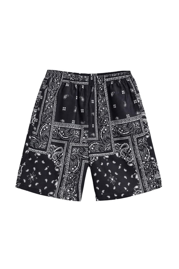 Kids Boys Floral Pattern Lounge Shorts Drawstring Summer Casual Bottoms Shorts B 11-12 Y