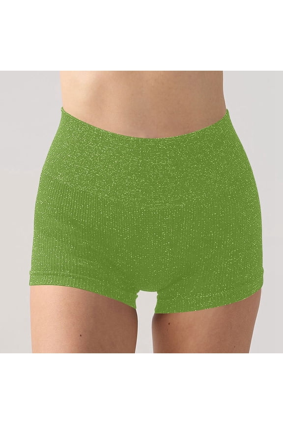 Lifting Shorts for Women Stretchy Solid High Waisted Fitness Workout Yoga Shorts Cozy Soft Tights Tummy Control Leggings Trousers L