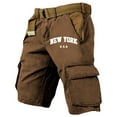 thumbnail image 1 of Conairie Cargo Shorts for Mens Casual Stretch Relaxed Fit Twill Work Out Shorts Lightweight Summer Outdoor Tactical Shorts No Belt Light Brown XXXXL, 1 of 2
