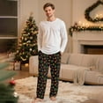 thumbnail image 1 of Conairie Christmas Pajama Pants for Men Wide Leg Funny Cute Print Lounge Pj Bottoms Pockets Casual Comfy Soft Sleep Pants Apparel Black L, 1 of 5