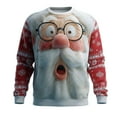 thumbnail image 1 of Conairie Christmas Sweaters for Mens 2025 Funny Christmas Sweatshirts Crewneck 3D Santa Printed Xmas Holiday Long Sleeve Pullover Shirts with Pocket Red M, 1 of 2
