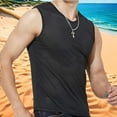 thumbnail image 1 of Conairie Gym Tank Tops For Men Solid Color Slim Workout Crewneck Sleeveless Shirts Breathable Running Athletic Tee Black XXXL, 1 of 3