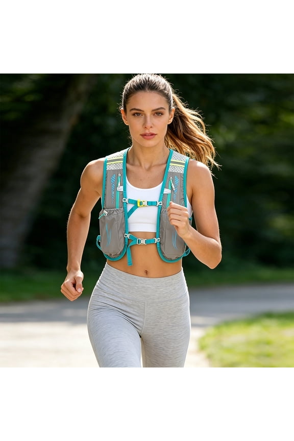 Hydration Vest Backpack for Running Lightweight Trail Running Pack Cycling Hiking Daypack for Men Women Grey One Size