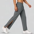 thumbnail image 1 of Conairie Joggers for Women Solid Color Mid Waisted Tear Basketball Pant Button Up Loose Open Leg Long Pants Track Pants for Travel Training Running Grey XL, 1 of 5