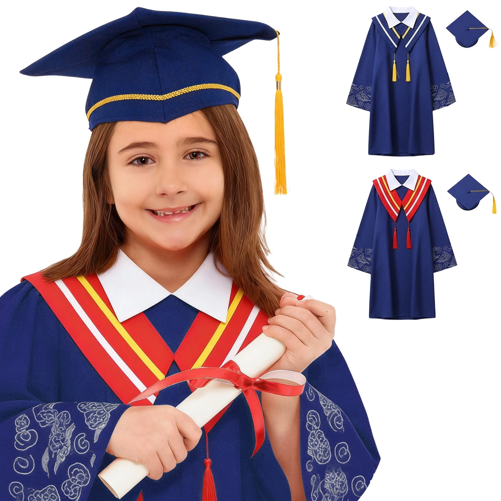 Conairie Kindergarten Kids Graduation Gown Set Hat Preschool Nursery — free download