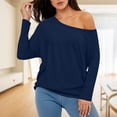 thumbnail image 1 of Conairie Long Sleeve Shirts For Women Casual Loose Solid Color Crew Neck T Shirt Soft Comfortable Fall Winter Work Tee Pullover Outfits Hot BU2 L, 1 of 5