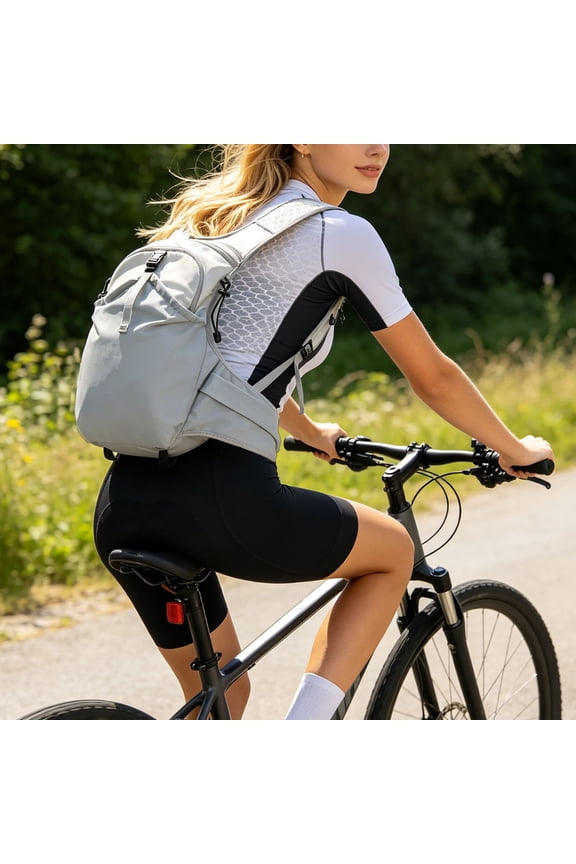 Marathon Trail Running Backpack for Men Hydration Vest Pack for Hiking Large Capacity Cycling Daypack Light Gray One Size