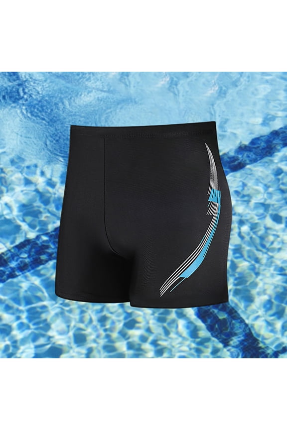 Men Swim Trunks Competitive Swim Racing Team Swimsuit Quick Dry Swimming Shorts Upf 50+ Blue XXXL