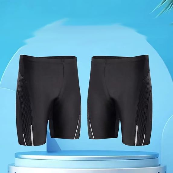 Conairie Men Swim Trunks Elastic Waist Competitive Swim Racing Team Swimsuit Quick Dry Swim Jammers Upf 50+ Black XXL