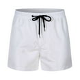 thumbnail image 1 of Conairie Men's Swim Trunks Solid Stretch Quick Dry Bathing Suit Board Shorts Beach Lightweight Swimsuit Bottom With Drawstring White XL, 1 of 2