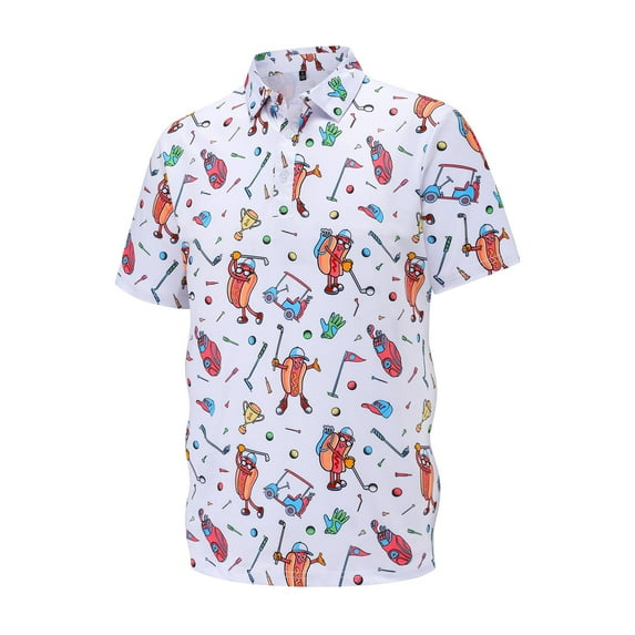 Conairie Mens Polo Shirts Moisture Wicking Performance Graphic Short ...