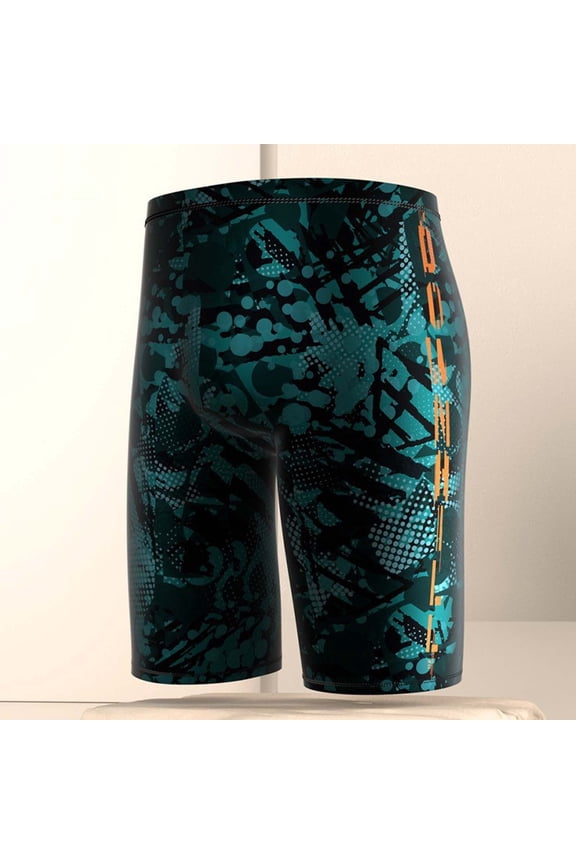 Mens Swim Trunks Elastic Waist Competitive Athletic Swim Team Suit Elastic Waist Summer Swimming Shorts Upf 50+ Green L