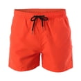 thumbnail image 1 of Conairie Mens Swim Trunks Solid Stretch Quick Dry Bathing Suit Board Shorts Beach Comfortable Swimsuit Bottom With Drawstring Watermelon Red L, 1 of 2