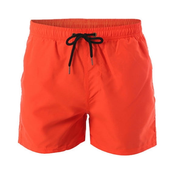 Conairie Mens Swim Trunks Solid Stretch Quick Dry Bathing Suit Board Shorts Beach Comfortable Swimsuit Bottom With Drawstring Watermelon Red L