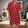 thumbnail image 1 of Conairie Pajamas Set for Men Two Piece Short Sleeve Collared Button Top And Loose Pants Sleep Pajama Lightweight Sleepwear with Pockets Red S, 1 of 4