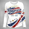thumbnail image 1 of Conairie Patriotic Shirts For Women Crew Neck Long Sleeve Loose 4th of July T Shirt With American Falg Print Holiday Commemorative Tops White L, 1 of 3