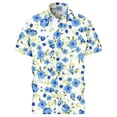 thumbnail image 1 of Conairie Polo Shirts for Mens Floral Print Moisture Wicking Performance Short Sleeve Golf Shirts Comfortable Summer Classic Work T-Shirt L, 1 of 2