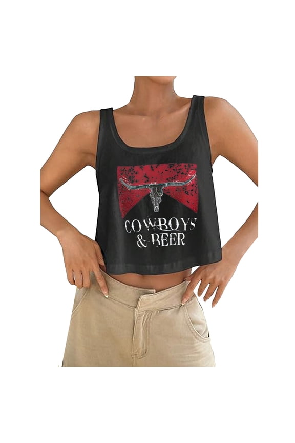 Ribbed Tank Tops For Women Scoop Neck Sleeveless Stretchy Ribbed Knit Crop Basic Blouses Letter Print Summer Casual Tee Light Blue XXL