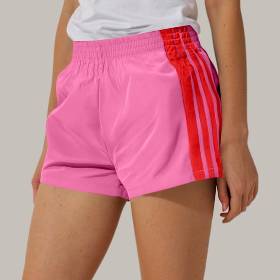 Conairie Sweat Shorts for Womens Casual Loose Quick Dry Stretch High Waisted Running Shorts Comfortable Summer Sport Shorts with Pockets Pink M