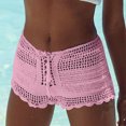 thumbnail image 1 of Conairie Swim Shorts Womens Lace Tummy Control High Cut Bathing Suit Comfortable Ruched Scrunch Swimsuit Bottom Pink S, 1 of 9
