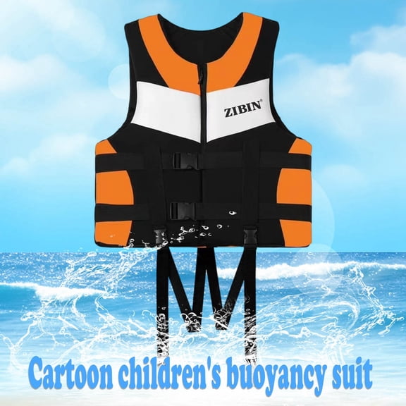 Conairie Swim Vest For Boy Girl Lightweight Swimming Aid With Adjustable Safety Strap Life Jackets Great For Pool Orange