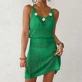 thumbnail image 1 of Conairie Swimsuit Coverup For Women Sleeveless Slim Hollow Knit Bathing Suits Cover Up Summer Beach Midi Dress Vacation Outfits Green L, 1 of 5