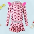 thumbnail image 1 of Conairie Swimsuit For Girl Set Two Piece Long Sleeve Rash Guard Bathing Suit Lightweight Summer Beach Swimwear Pink, 1 of 3