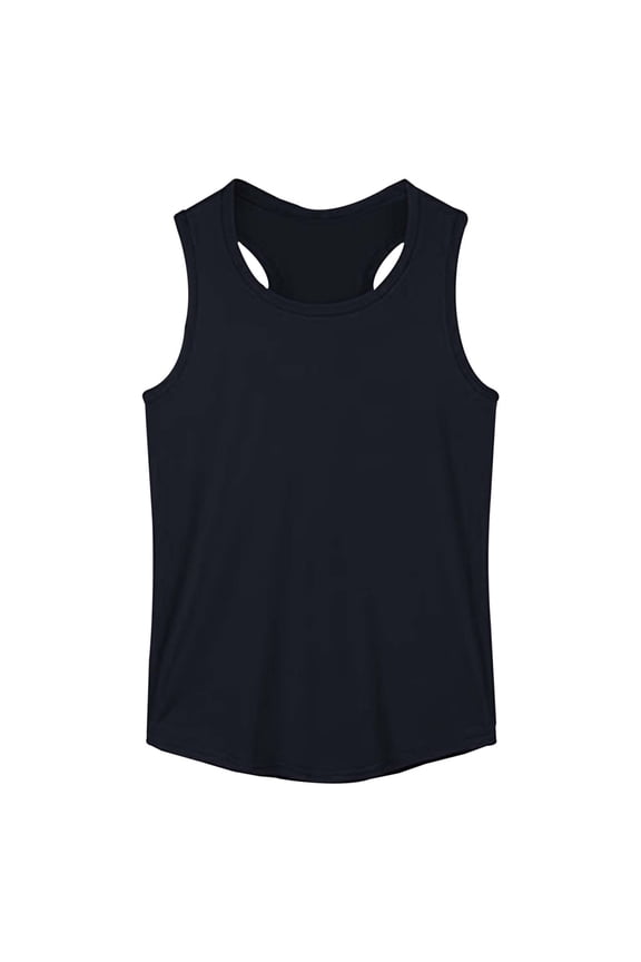 T Shirts for Girls Loose Solid Crew Neck Sleeveless Tops Kids Breathable Beach Vacation Clothes Summer 2026 3-4 Y