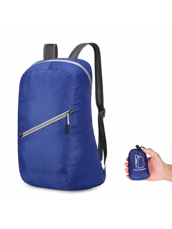 Ultralight Packable Backpack for Travel Water Resistant Foldable Daypack for Men Women Sports Hiking Backpack Blue One Size