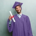 thumbnail image 1 of Conairie Unisex Graduation Cap and Gown with Tassel Adult Set for High School and University Purple 51, 1 of 9
