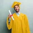 thumbnail image 1 of Conairie Unisex Graduation Cap and Gown with Tassel Adult Set for High School and University Yellow 42, 1 of 6